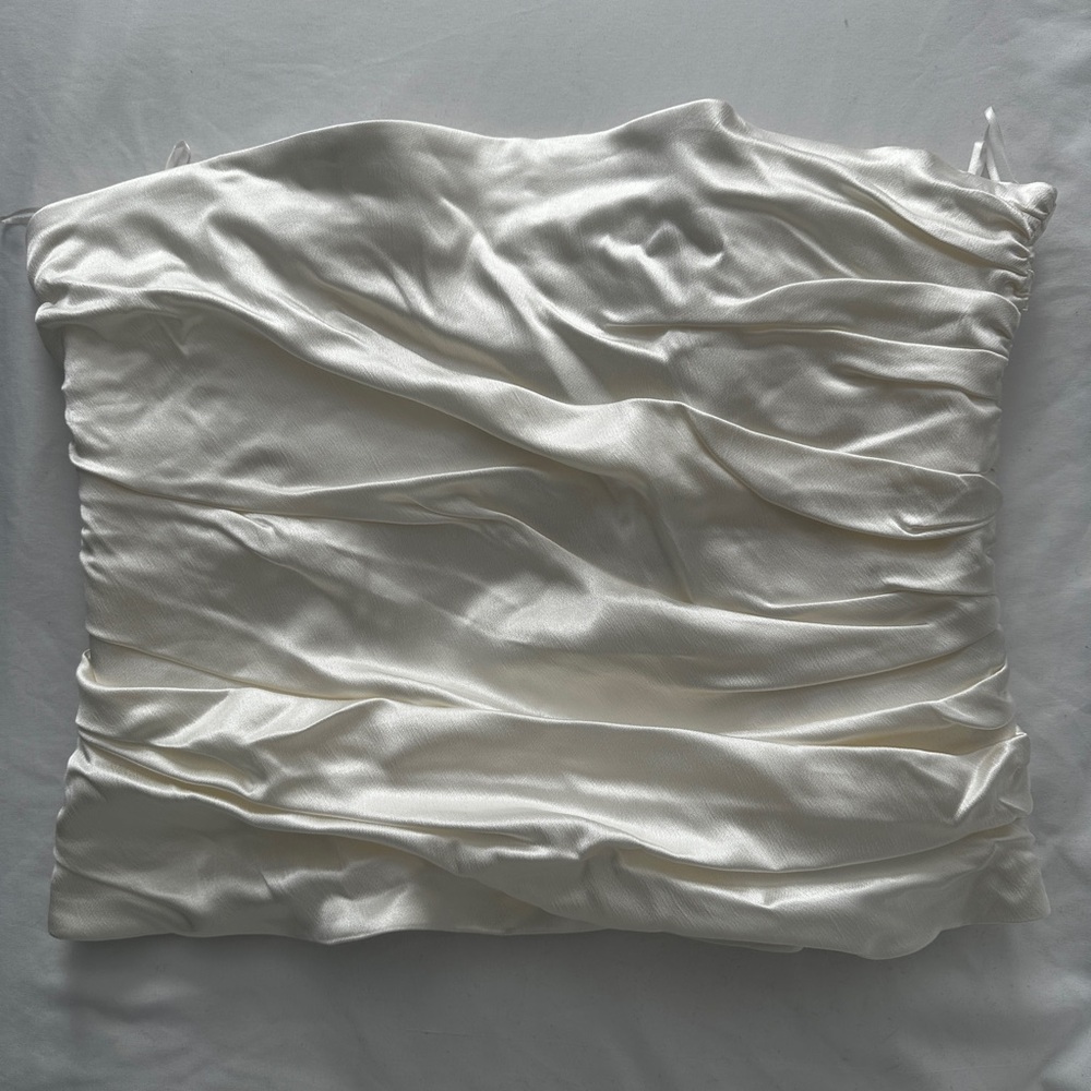 Zara Elegant Ivory Satin Strapless Corset